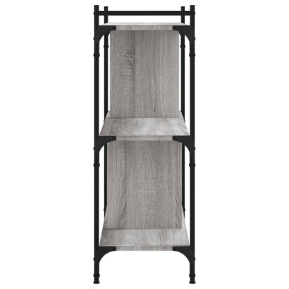 Boekenkast 3-laags 76x32x88 cm bewerkt hout grijs sonoma