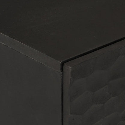 Bijzetkast 60x33x75 cm massief mangohout zwart