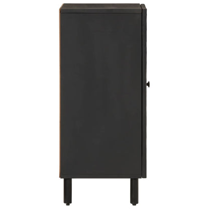 Bijzetkast 40x33x75 cm massief mangohout zwart