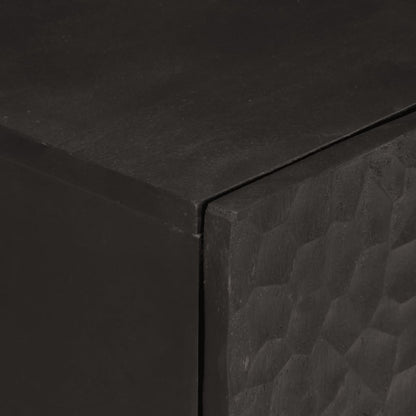 Bijzetkast 60x33x75 cm massief mangohout zwart