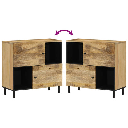 Bijzetkast 80x33x75 cm massief mangohout