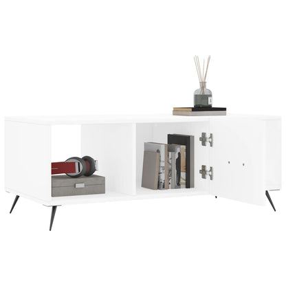 Salontafel 102x50x40 cm bewerkt hout wit