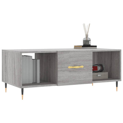 Salontafel 102x50x40 cm bewerkt hout grijs sonoma eikenkleurig