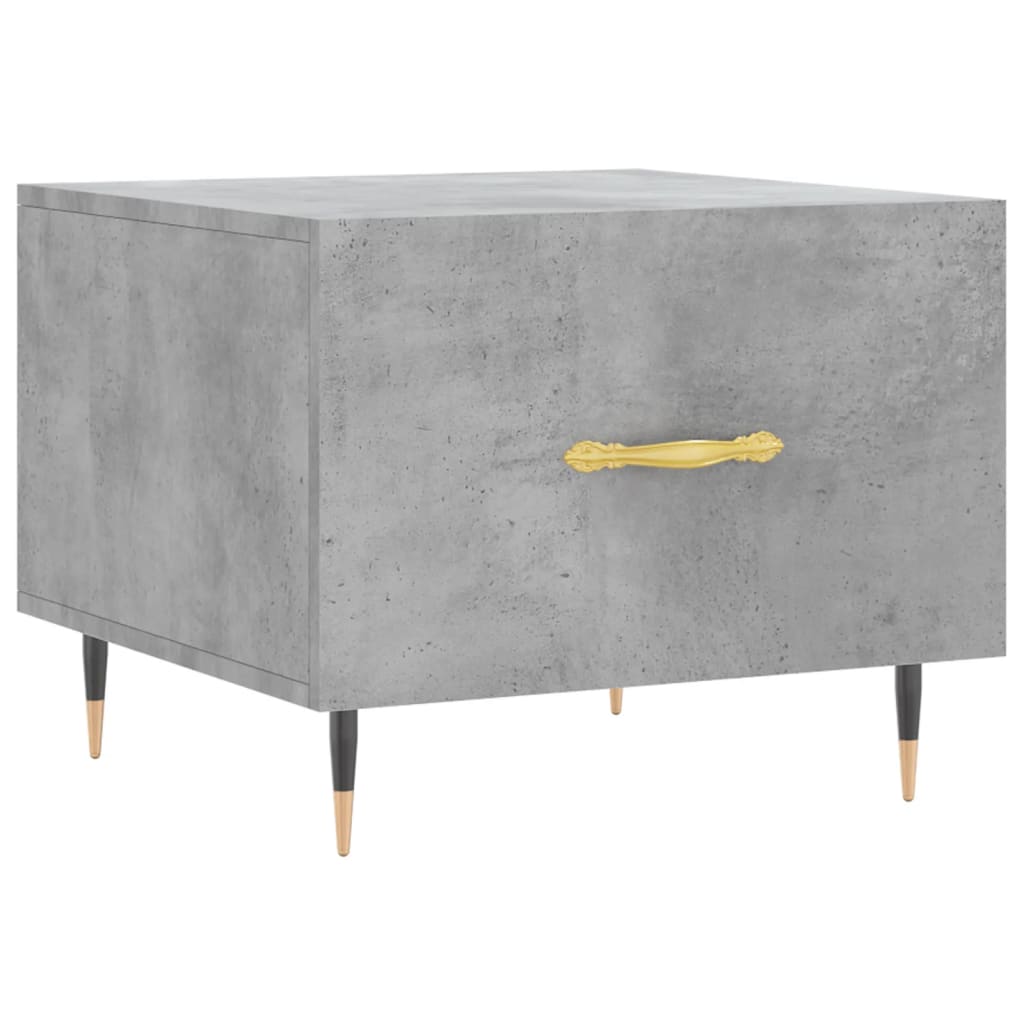 Salontafel 50x50x40 cm bewerkt hout betongrijs