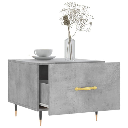 Salontafel 50x50x40 cm bewerkt hout betongrijs