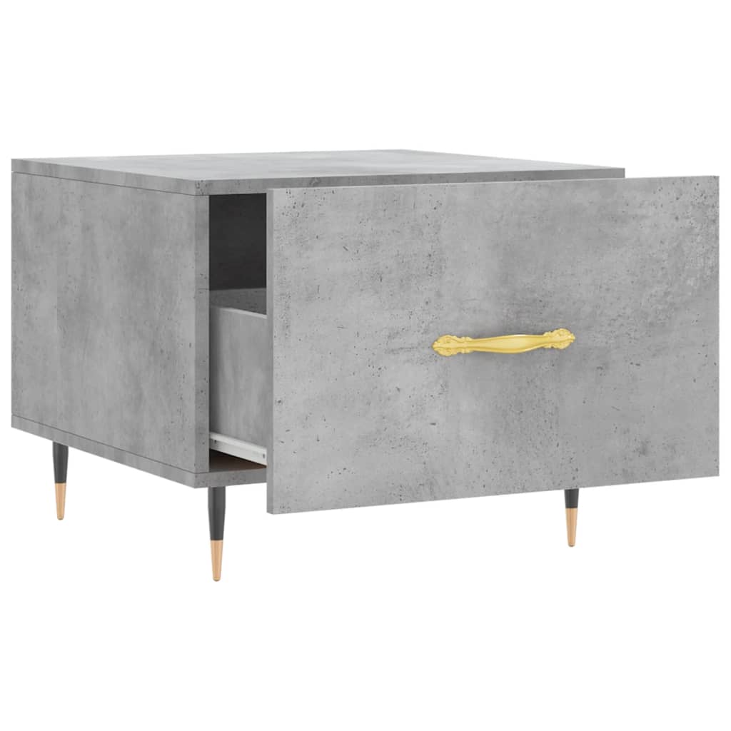 Salontafel 50x50x40 cm bewerkt hout betongrijs