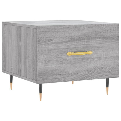 Salontafel 50x50x40 cm bewerkt hout grijs sonoma eiken