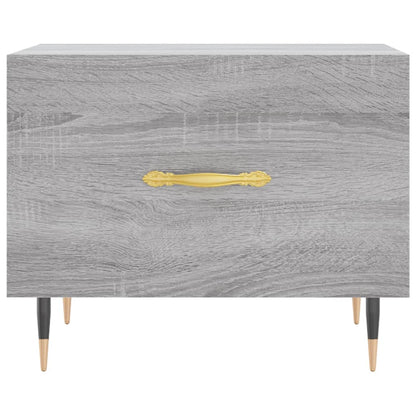 Salontafel 50x50x40 cm bewerkt hout grijs sonoma eiken