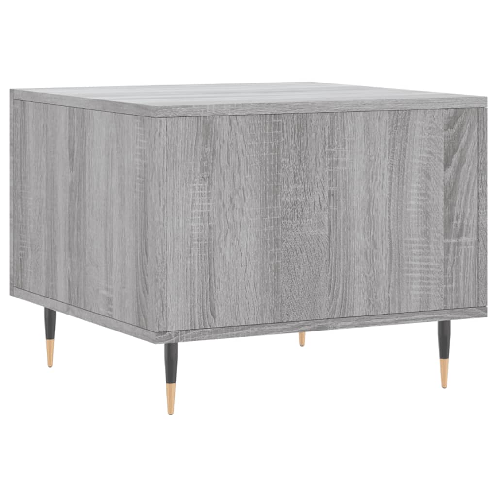 Salontafel 50x50x40 cm bewerkt hout grijs sonoma eiken