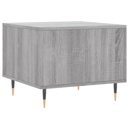 Salontafel 50x50x40 cm bewerkt hout grijs sonoma eiken