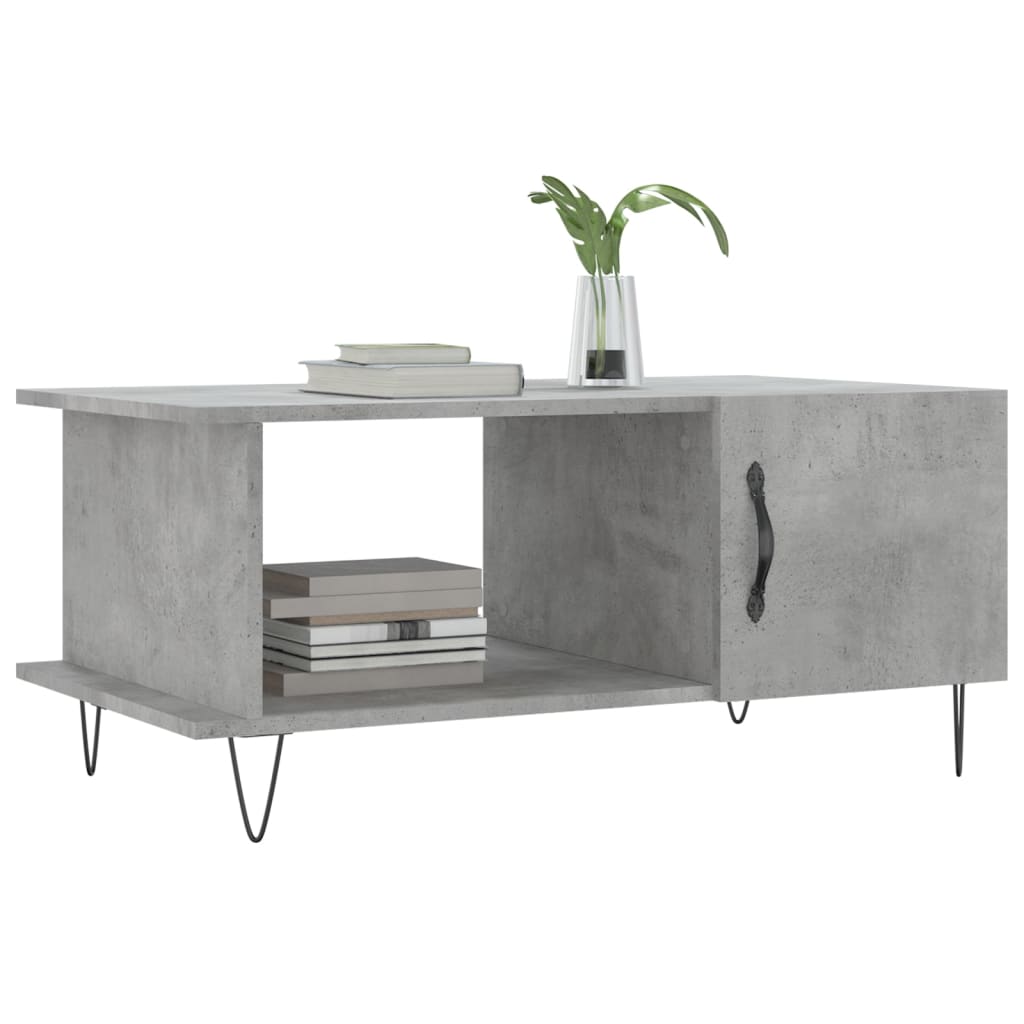 Salontafel 90x50x40 cm bewerkt hout betongrijs