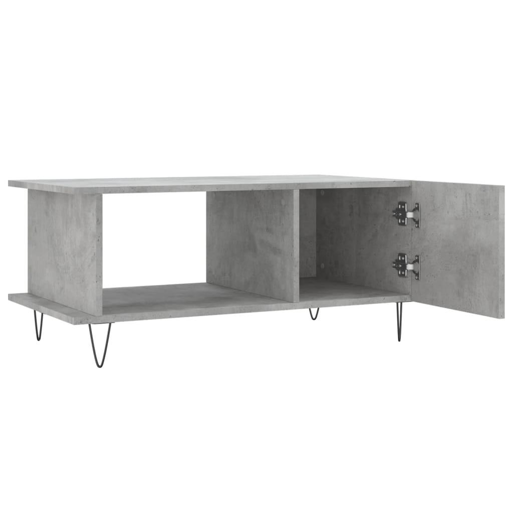 Salontafel 90x50x40 cm bewerkt hout betongrijs