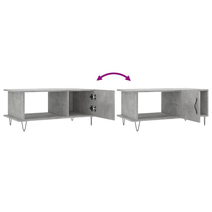 Salontafel 90x50x40 cm bewerkt hout betongrijs