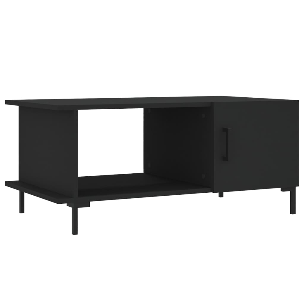 Salontafel 90x50x40 cm bewerkt hout zwart