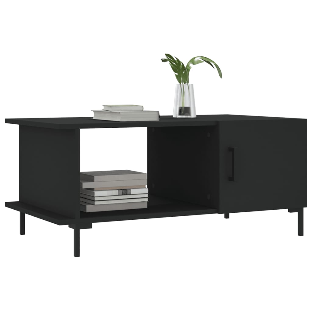 Salontafel 90x50x40 cm bewerkt hout zwart