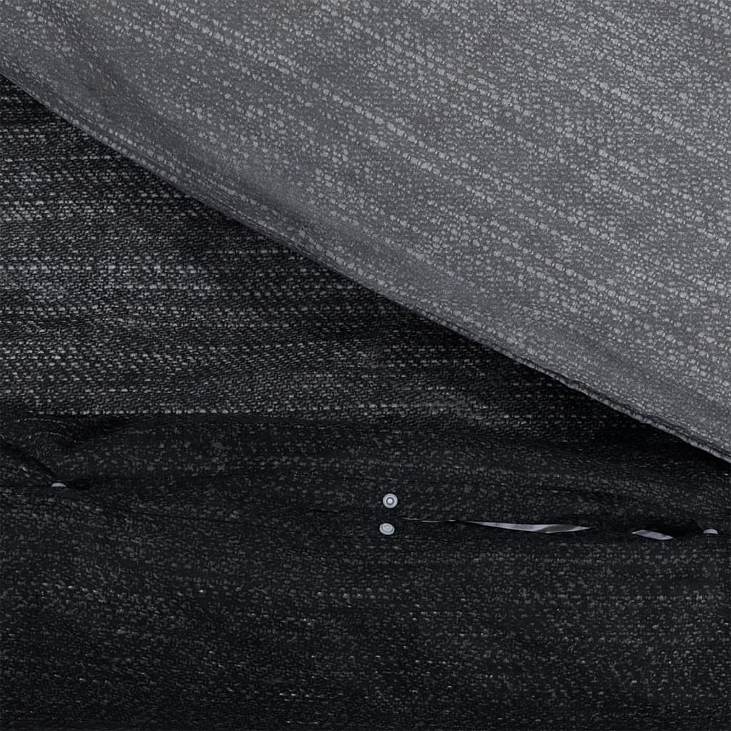 Dekbedovertrekset 240x220 cm katoen donkergrijs