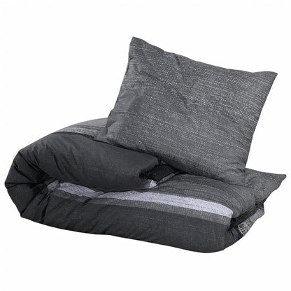 Dekbedovertrekset 200x220 cm katoen donkergrijs