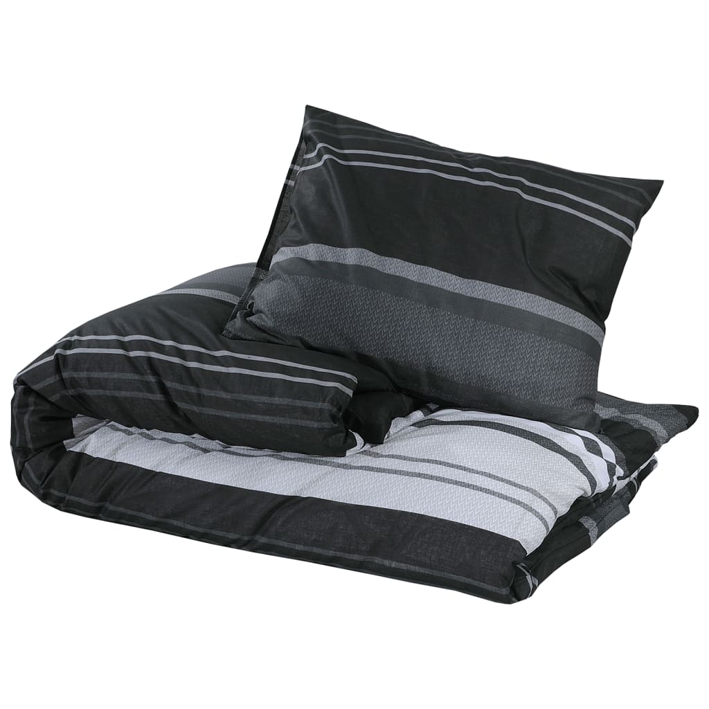 Dekbedovertrekset 140x200 cm katoen zwart en wit