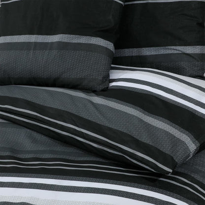 Dekbedovertrekset 260x240 cm katoen zwart en wit