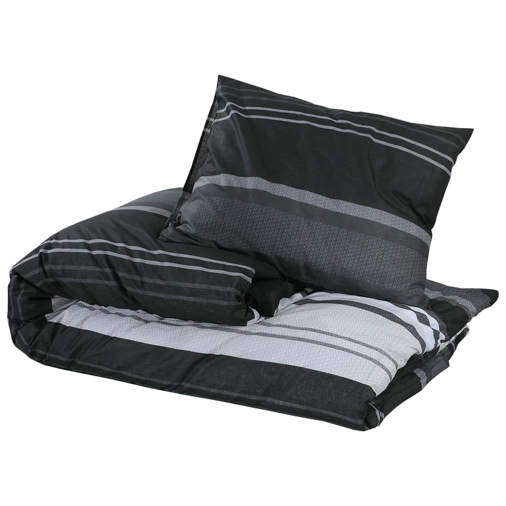 Dekbedovertrekset 135x200 cm katoen zwart en wit