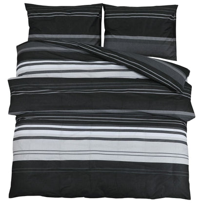 Dekbedovertrekset 200x220 cm katoen zwart en wit