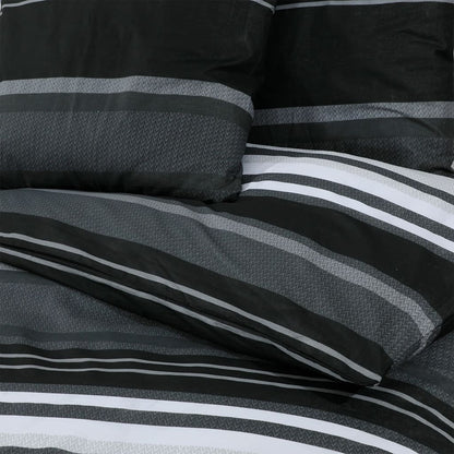 Dekbedovertrekset 200x220 cm katoen zwart en wit