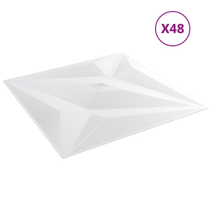 Wandpanelen Ster 12 M² 50X50 Cm Xps Wit 48 Wit ster
