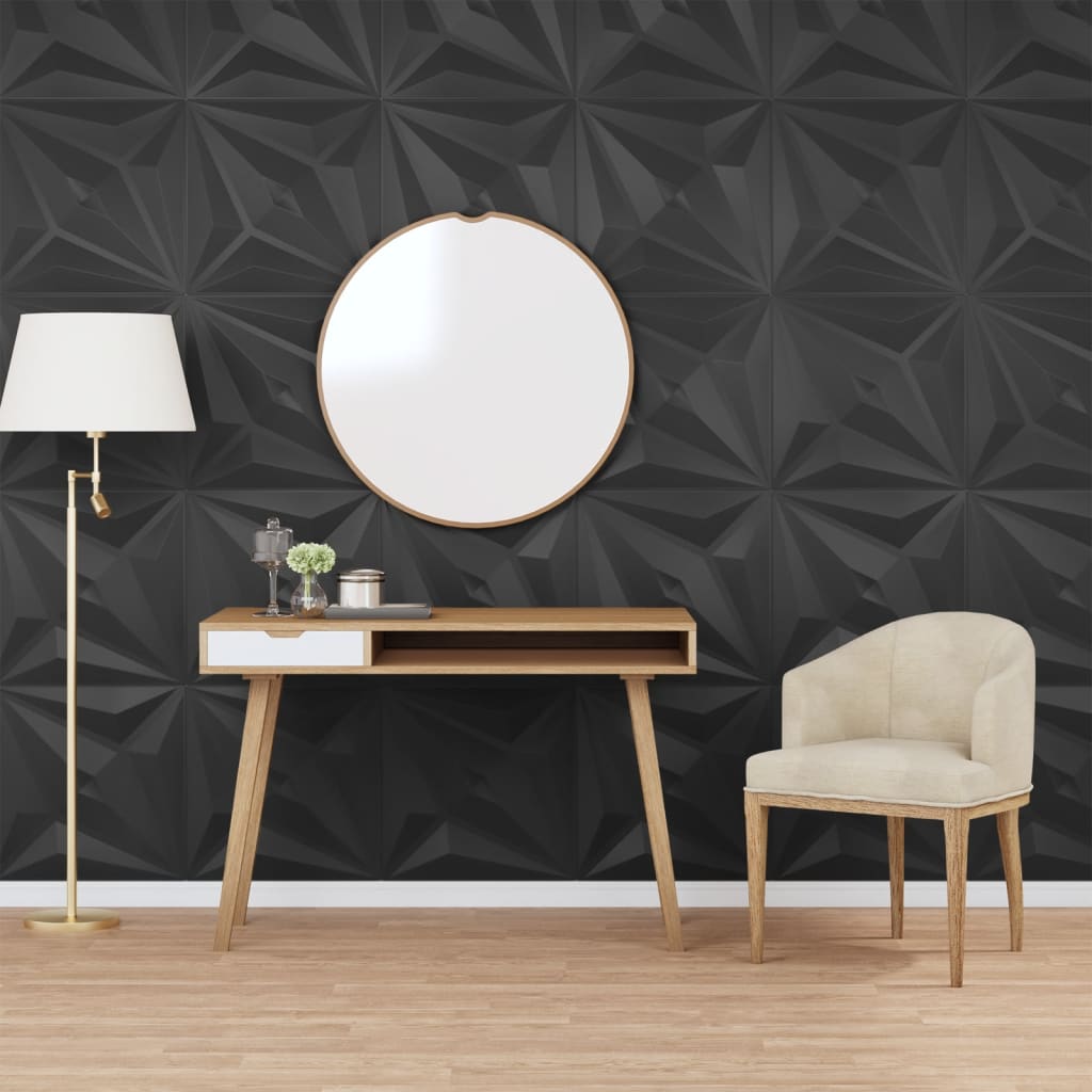 Wandpanelen Ster 3 M² 50X50 Cm Xps Zwart 12 Zwart ster