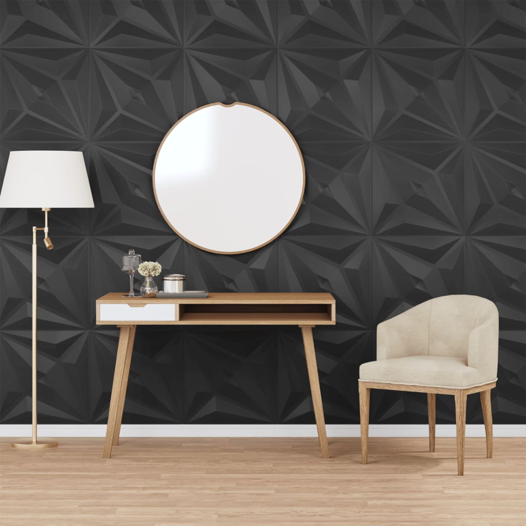 Wandpanelen Ster 6 M² 50X50 Cm Xps Zwart 24 Zwart ster
