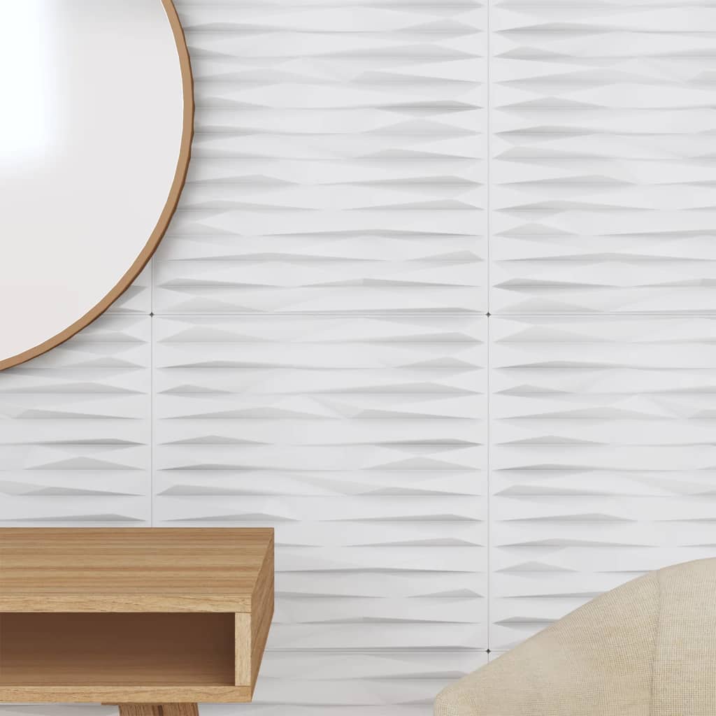 Wandpanelen Steen 3 M² 50X50 Cm Xps Wit 12 Wit steen