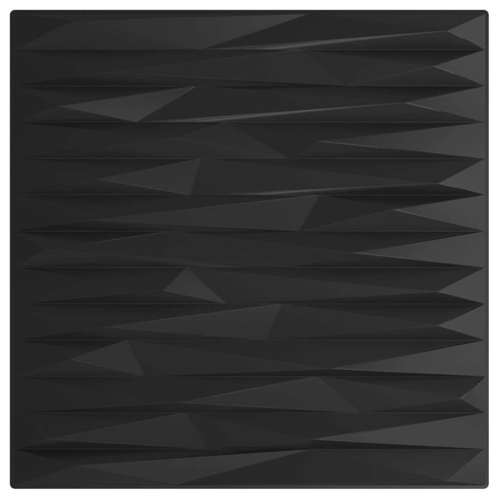 Wandpanelen Steen 3 M² 50X50 Cm Xps Zwart 12 Zwart steen