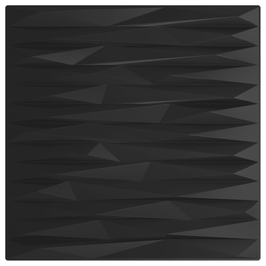 Wandpanelen Steen 6 M² 50X50 Cm Xps Zwart 24 Zwart steen