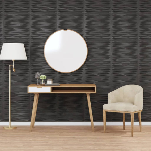 Wandpanelen Steen 6 M² 50X50 Cm Xps Zwart 24 Zwart steen