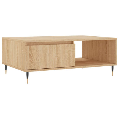Salontafel 90x60x35 cm bewerkt hout sonoma eikenkleurig