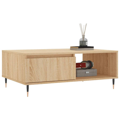 Salontafel 90x60x35 cm bewerkt hout sonoma eikenkleurig