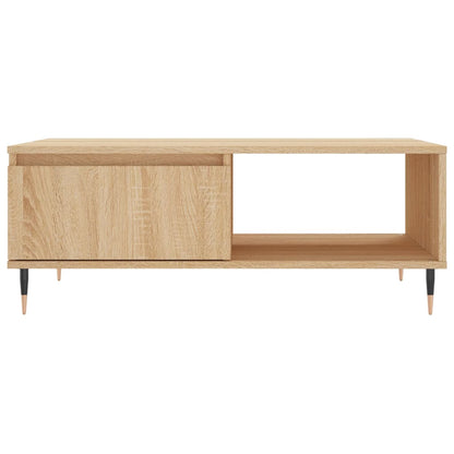 Salontafel 90x60x35 cm bewerkt hout sonoma eikenkleurig
