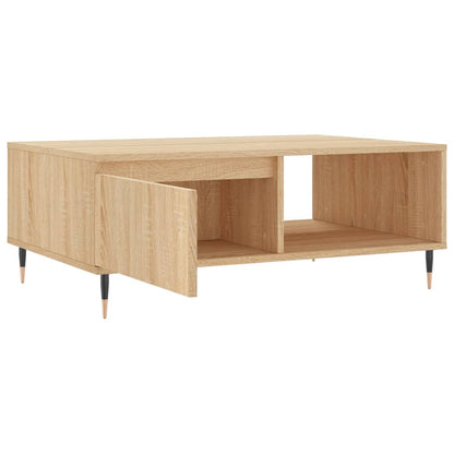 Salontafel 90x60x35 cm bewerkt hout sonoma eikenkleurig