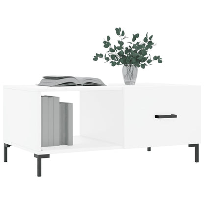 Salontafel 90x50x40 cm bewerkt hout wit