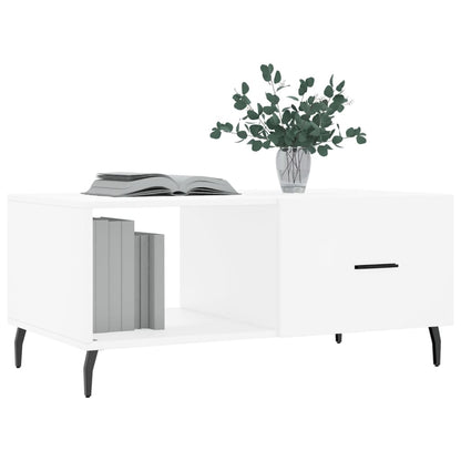 Salontafel 90x50x40 cm bewerkt hout wit