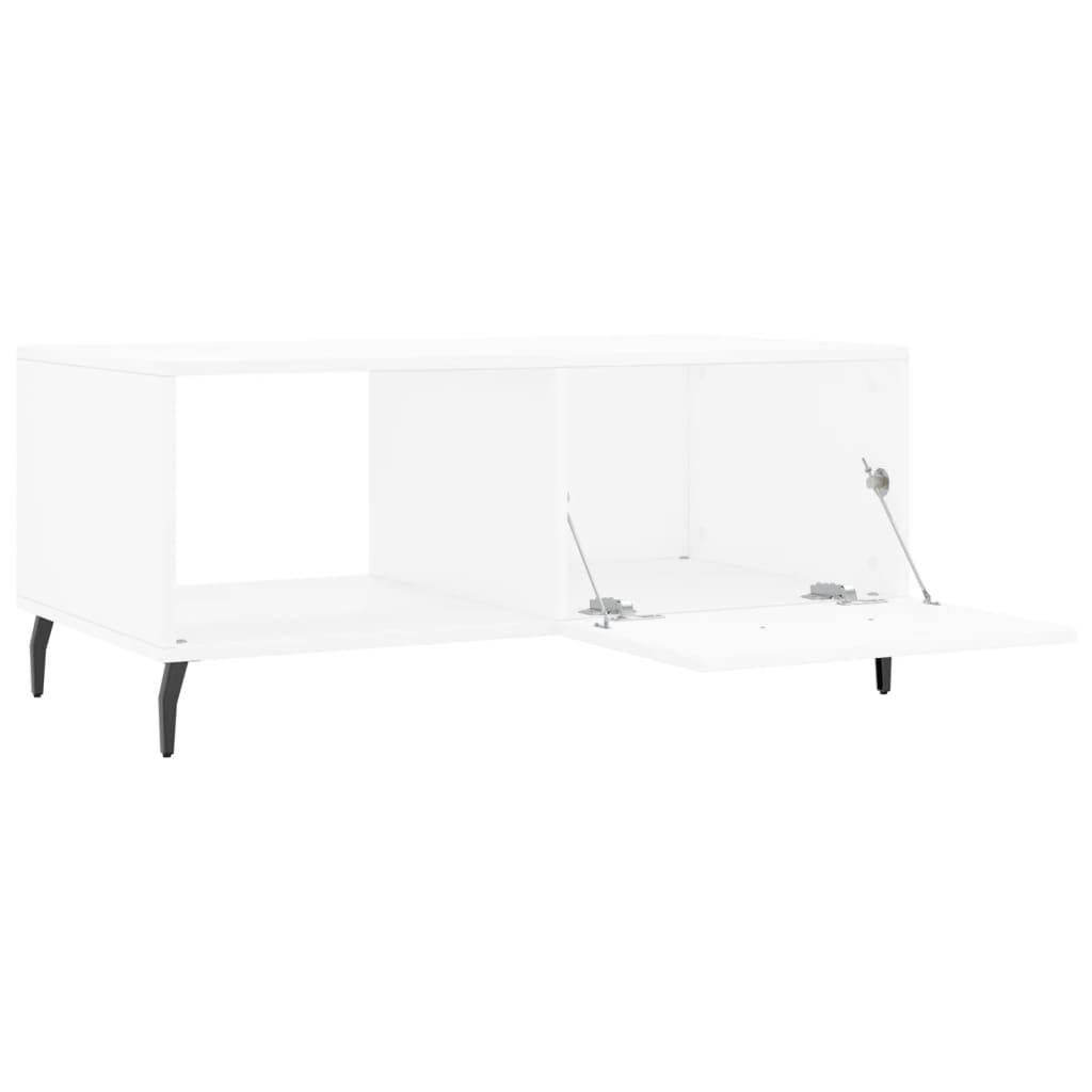 Salontafel 90x50x40 cm bewerkt hout wit