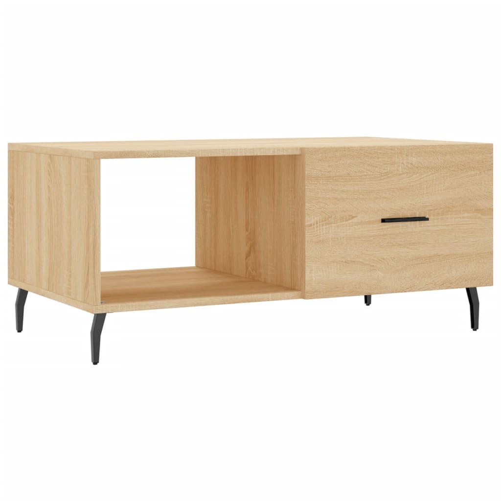 Salontafel 90x50x40 cm bewerkt hout sonoma eikenkleurig