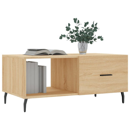 Salontafel 90x50x40 cm bewerkt hout sonoma eikenkleurig