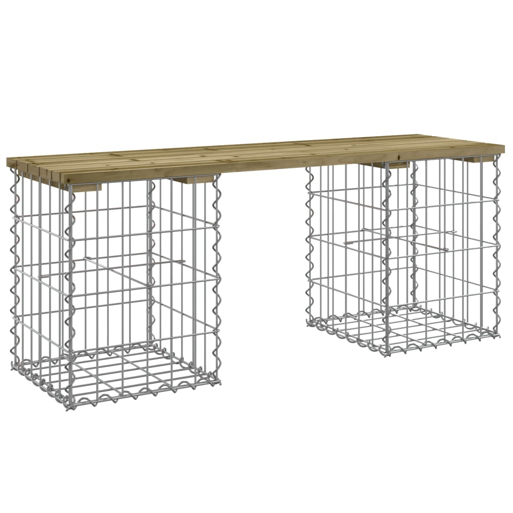 Tuinbank Schanskorfontwerp Geïmpregneerd Hout 103 x 31 x 42 cm Donkerbruin