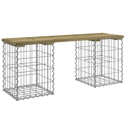 Tuinbank Schanskorfontwerp Geïmpregneerd Hout 103 x 31 x 42 cm Donkerbruin