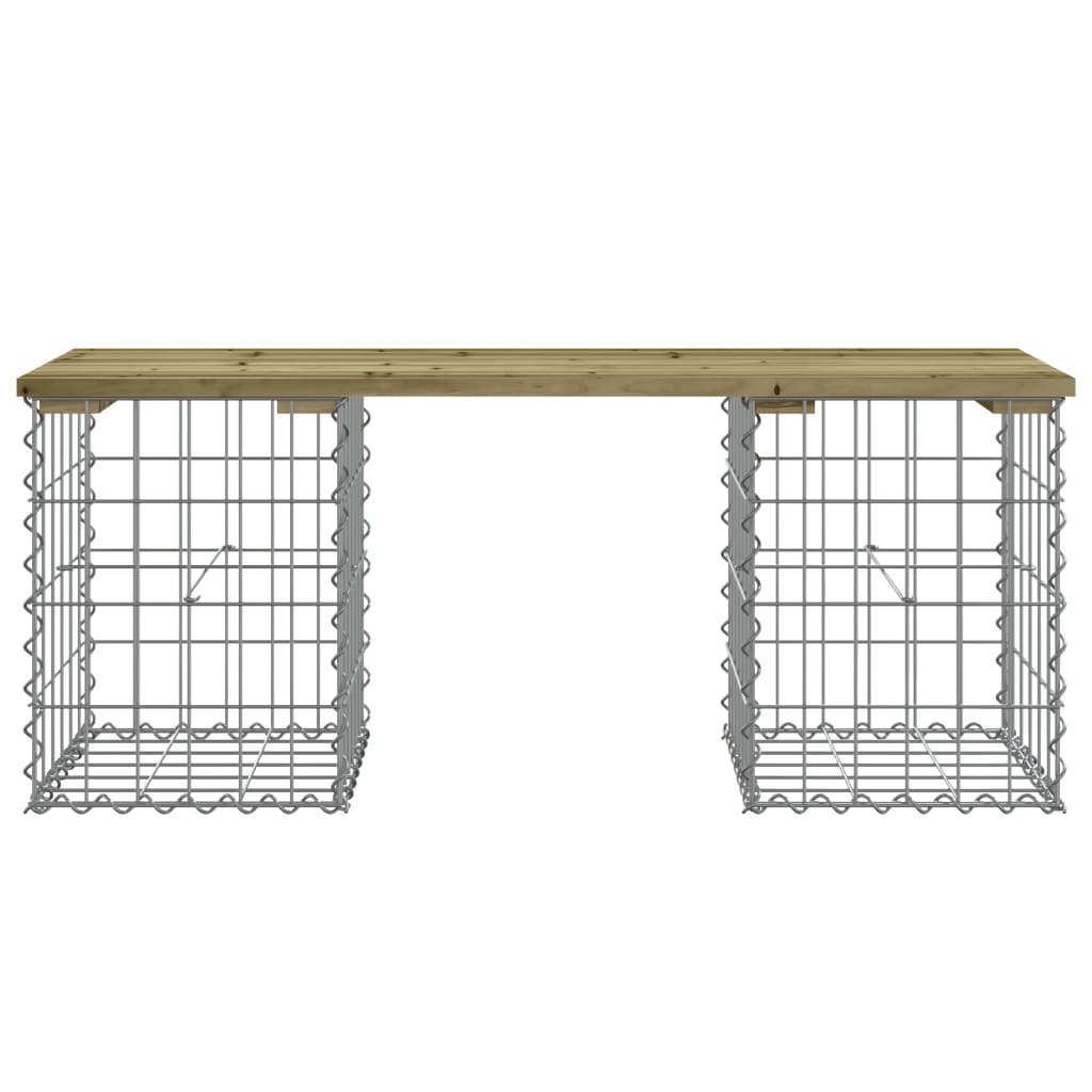 Tuinbank Schanskorfontwerp Geïmpregneerd Hout 103 x 31 x 42 cm Donkerbruin