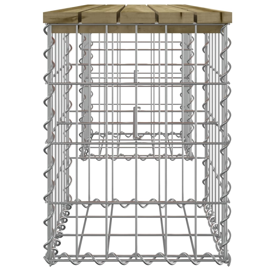Tuinbank Schanskorfontwerp Geïmpregneerd Hout 103 x 31 x 42 cm Donkerbruin