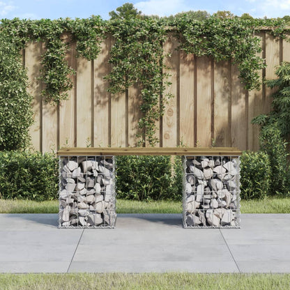 Tuinbank Schanskorfontwerp Geïmpregneerd Hout 103 x 31 x 42 cm Donkerbruin