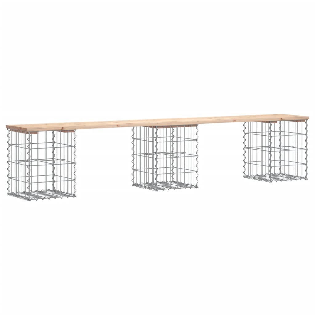 Tuinbank Schanskorfontwerp Massief Grenenhout 203 x 31 x 42 cm Natuurlijk grenenhout
