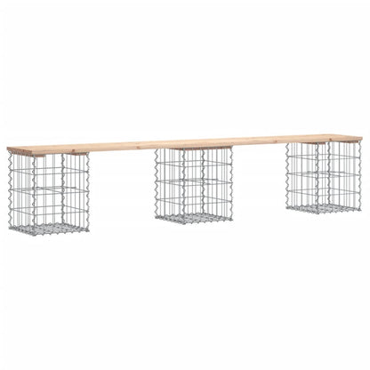 Tuinbank Schanskorfontwerp Massief Grenenhout 203 x 31 x 42 cm Natuurlijk grenenhout