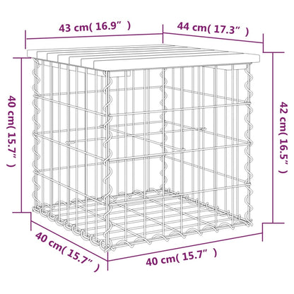 Tuinbank Schanskorfontwerp Massief Douglashout 43 x 44 x 42 cm Natuurlijk douglashout